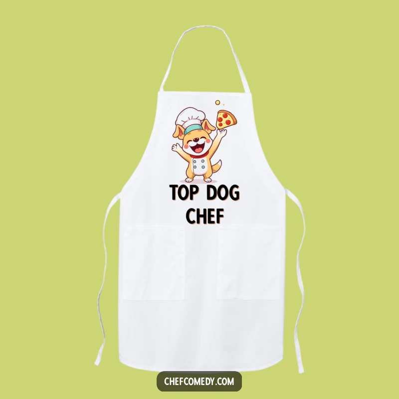 Funny Dog Chef Pizza Dough Apron - Cook & Laugh in the Kitchen Gift
