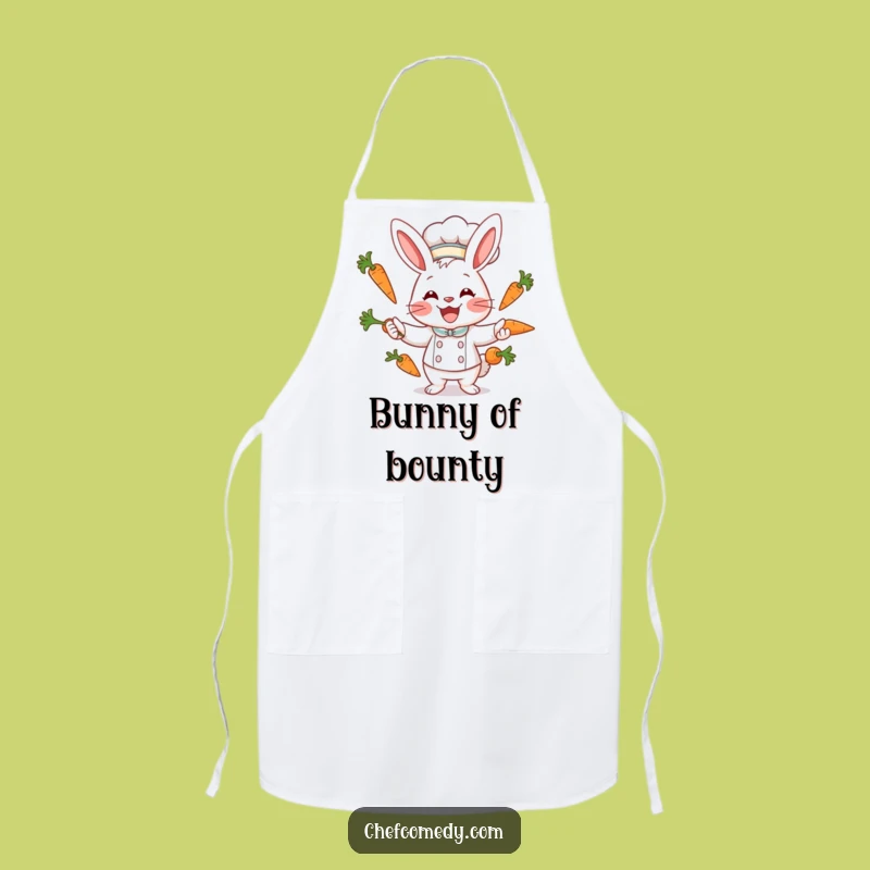 Funny Rabbit Chef Apron: Juggling Carrots Fun, Hilarious Kitchen Protection
