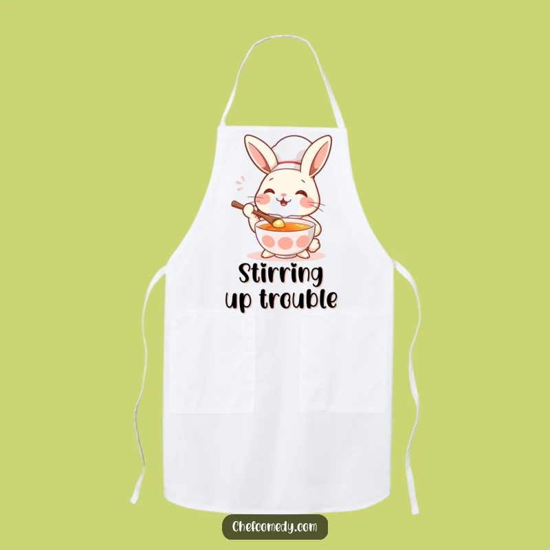 Funny Rabbit Chef Tasting Apron - Cook with Delightful Culinary Humor!