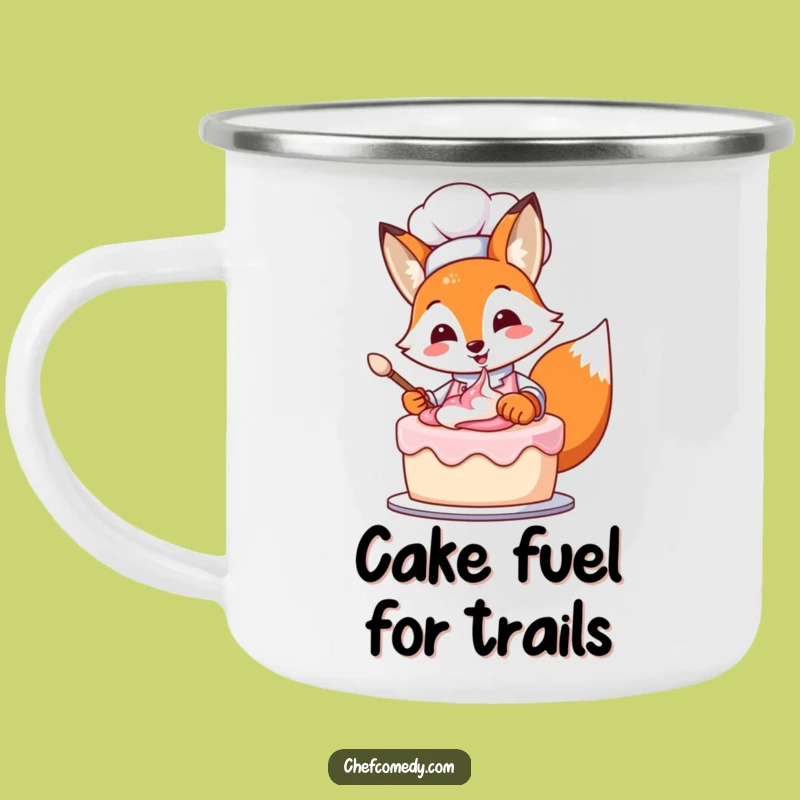 Adventure-Ready Funny Fox Chef Camping Mug: Coffee and Comedy Outdoors