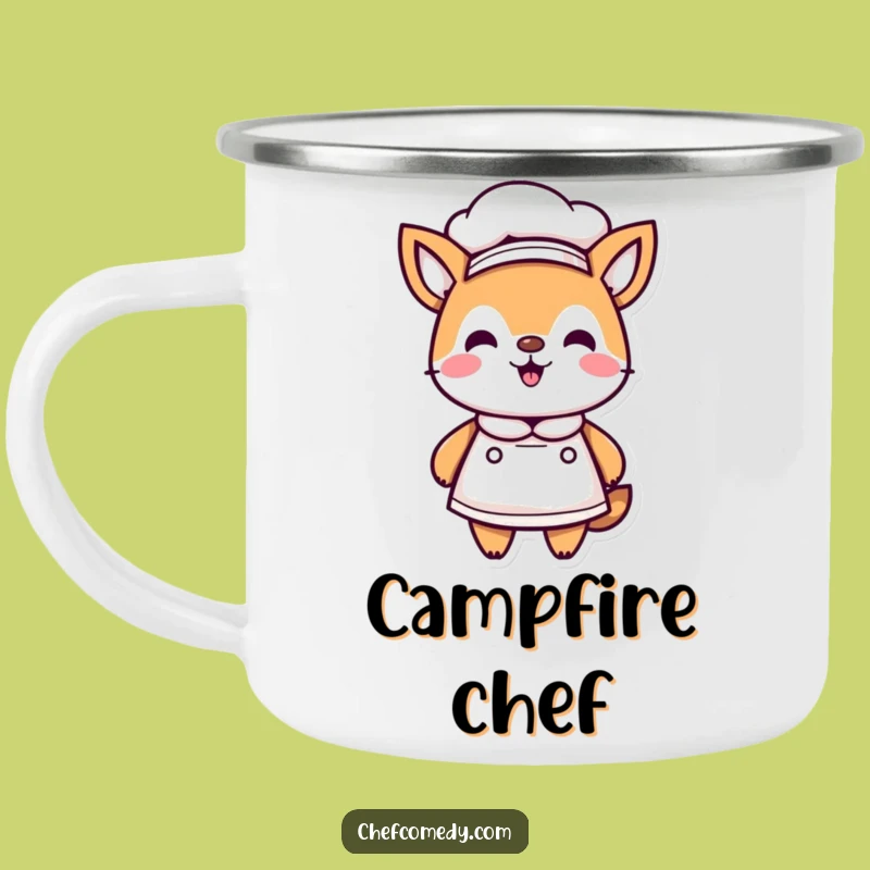 Funny Kawaii Chef Camping Mug - Humorous Outdoor Cooking Gift