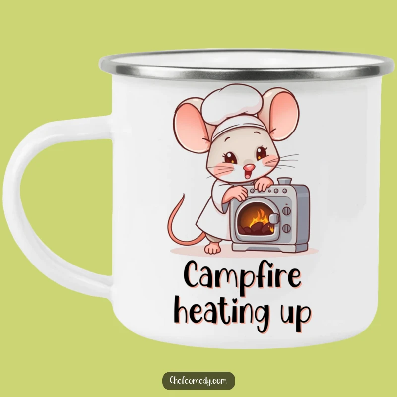Funny Mouse Chef Camping Mug: Tiny Baker, Big Effort, Outdoor Funny Gift