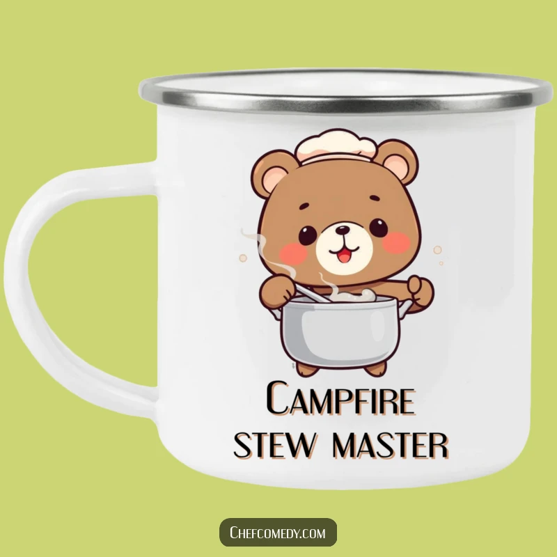 Adventure Funny Bear Chef Camping Mug: Outdoor Cooking Humor, Great Gift!