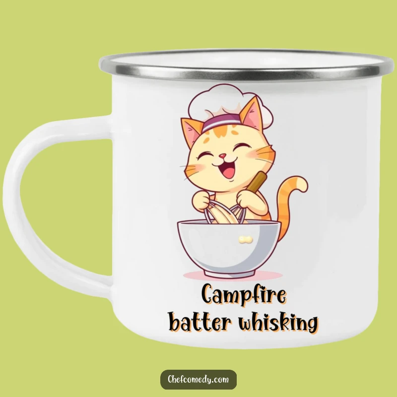 Funny Cat Chef Camping Mug - Baker Kitty Adventure Fuel