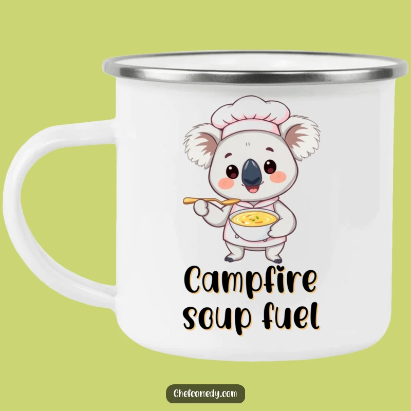 Funny Koala Chef Camping Mug: Durable Chef Spoon Cup, a Rugged and Funny Gift for Outdoors