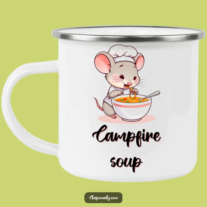 Funny Mouse Chef Camping Mug - Trailside Culinary Fun
