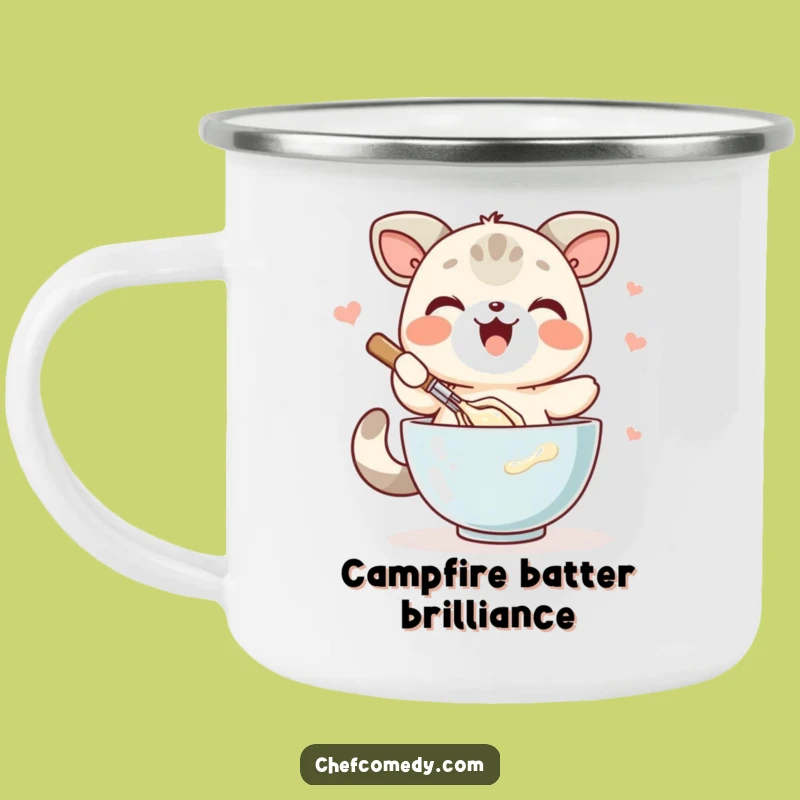 Funny Whisking Animal Batter Camping Mug: Mix Your Morning Brew