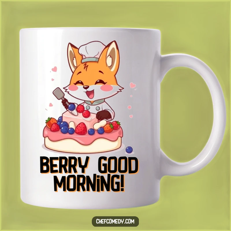 Funny Fox Chef Cake Decorating Mug - A Hilarious Culinary Gift for Bakers!