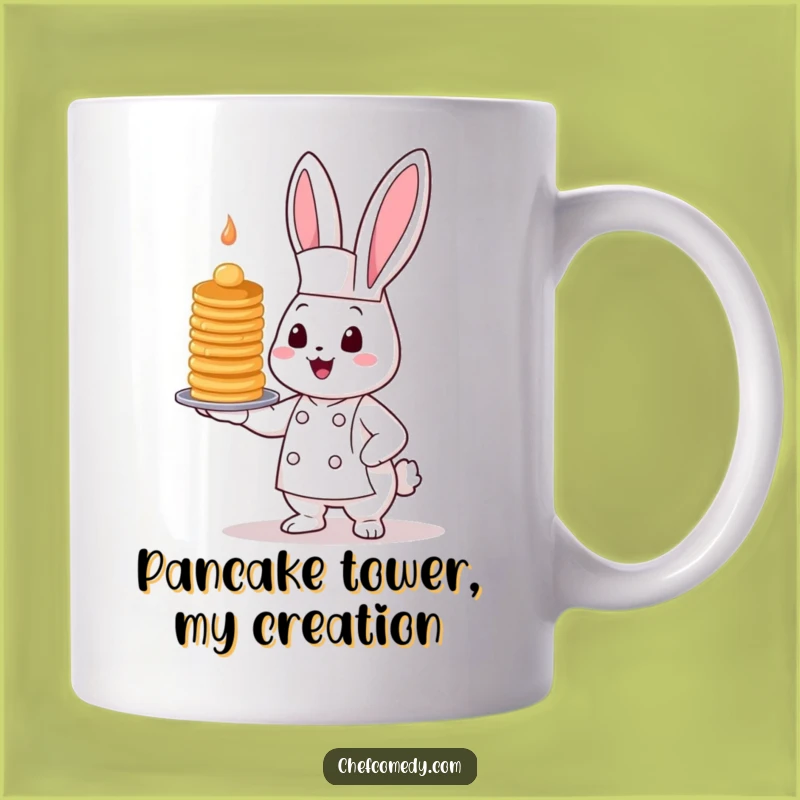 Funny Bunny Chef Pancakes Mug: A Delightful Kawaii Breakfast Gift for Pancake Lovers