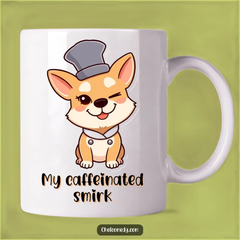 Funny Dog Chef Mug: Winking Dog Chef with Tall Hat, Perfect Funny Gift