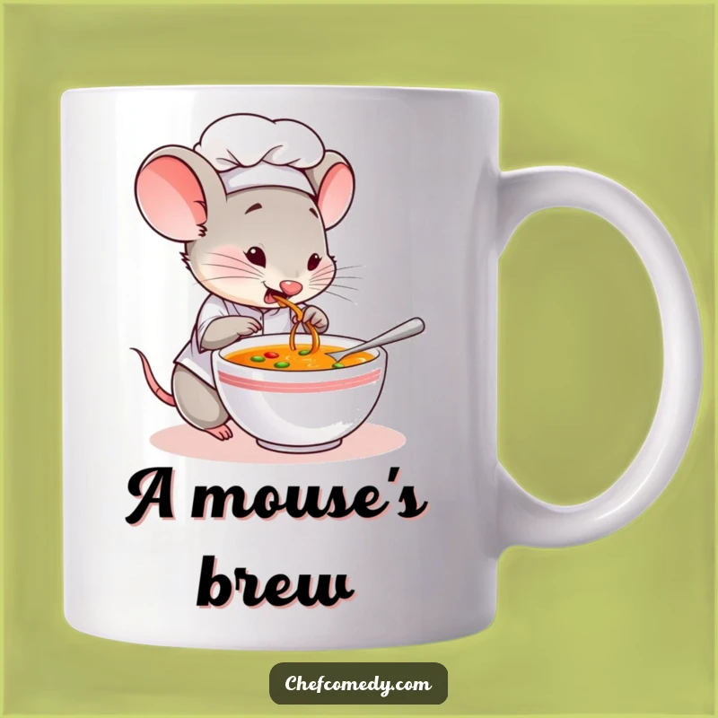 Funny Mouse Chef Soup Mug - Whimsical Tasting Humor Gift for Foodies