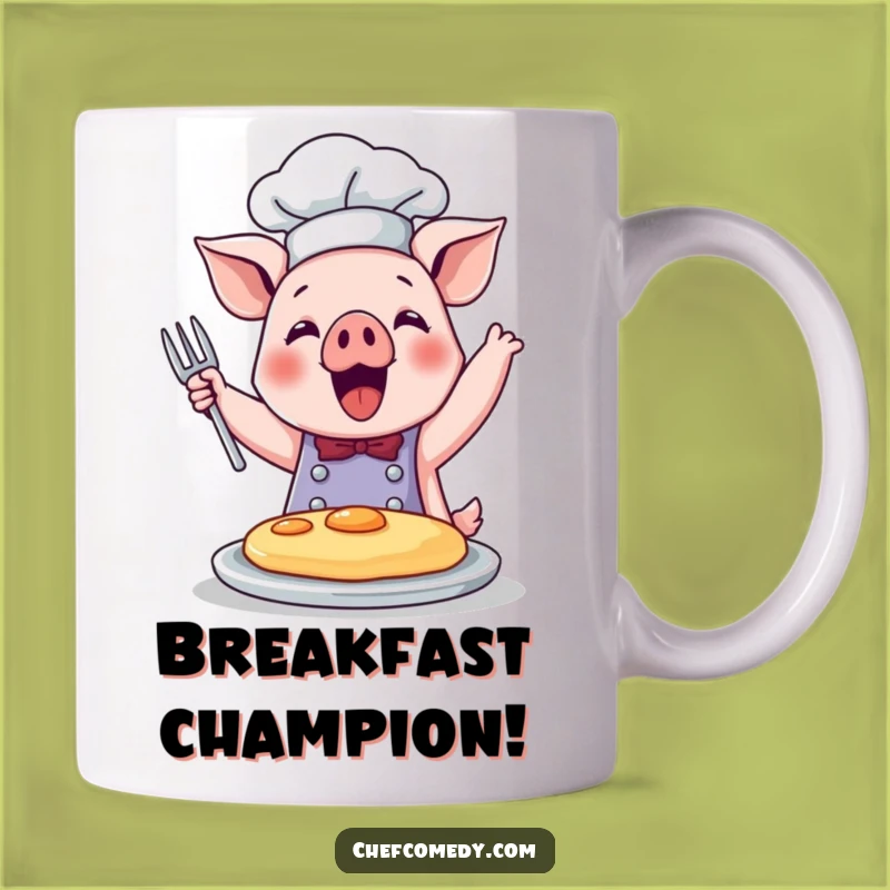 Funny Pig Chef Pancake Mug: Joyful Flipping, Culinary Fun, Perfect Funny Gift