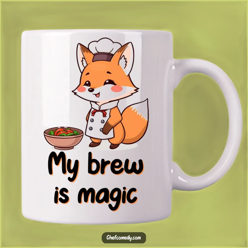 Funny Fox Chef Mug: Triumphant Dish Presentation, a Clever and Funny Gift for Foodies
