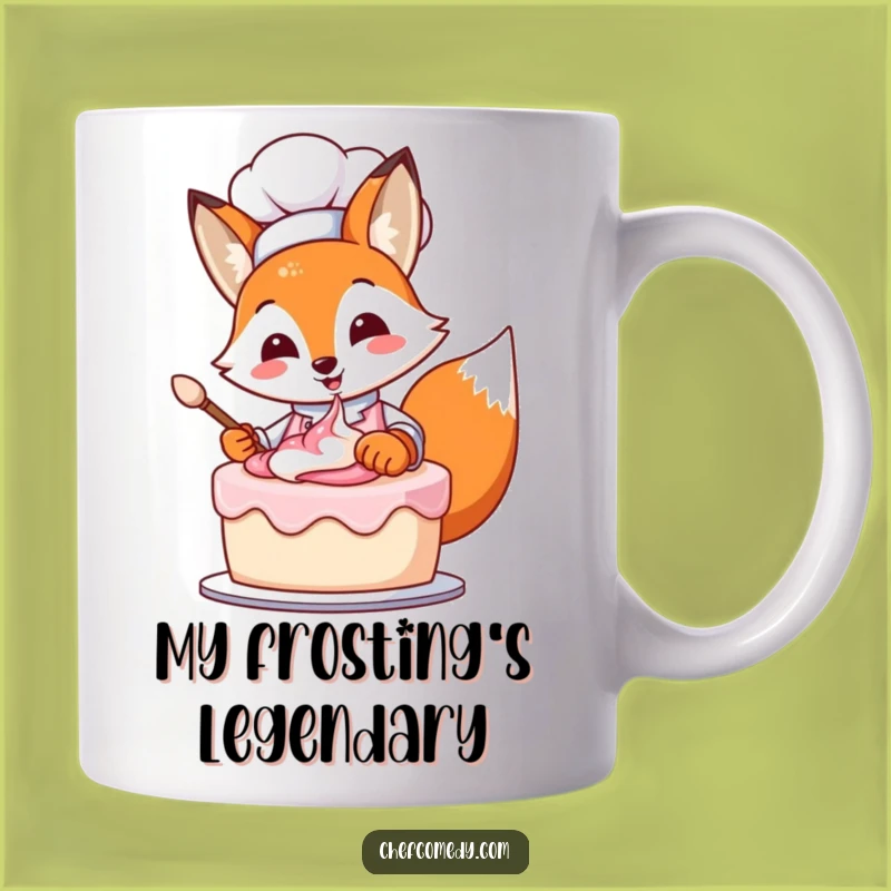 Funny Fox Chef Frosting Cake Mug: A Whimsical and Delicious Baking Gift