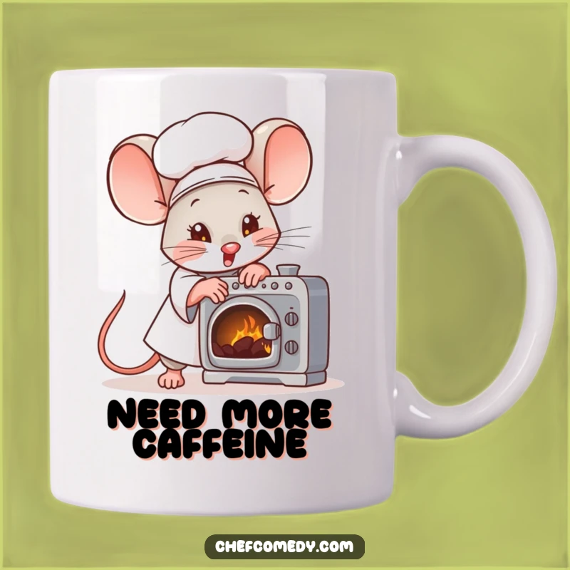 Funny Mouse Chef Mug: Tiny Baker Stoking Oven, Hilarious Gift for Kitchen Enthusiasts