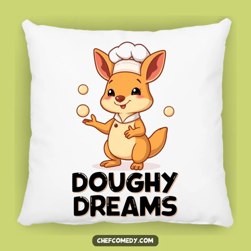 Funny Kangaroo Chef Pillow - Cozy Baking Comfort and Hilarious Gift