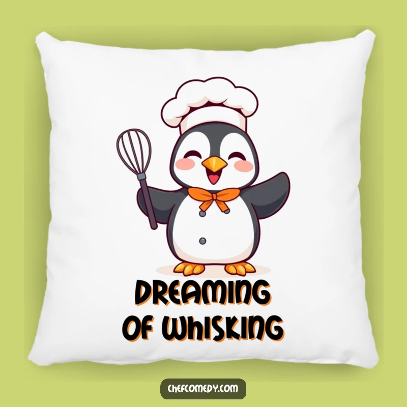 Funny Penguin Chef Pillow - Cozy Accent for Cheerful Cooks