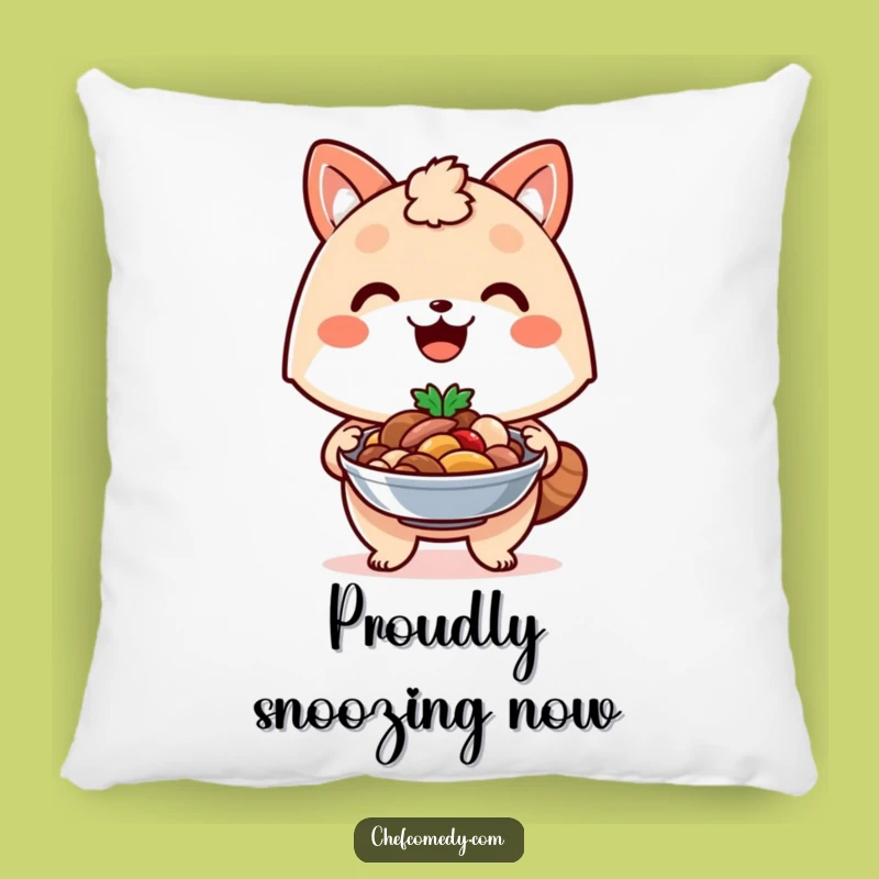 Funny Proud Chef Animal Dish Pillow: Snuggle Up with Chef Pride