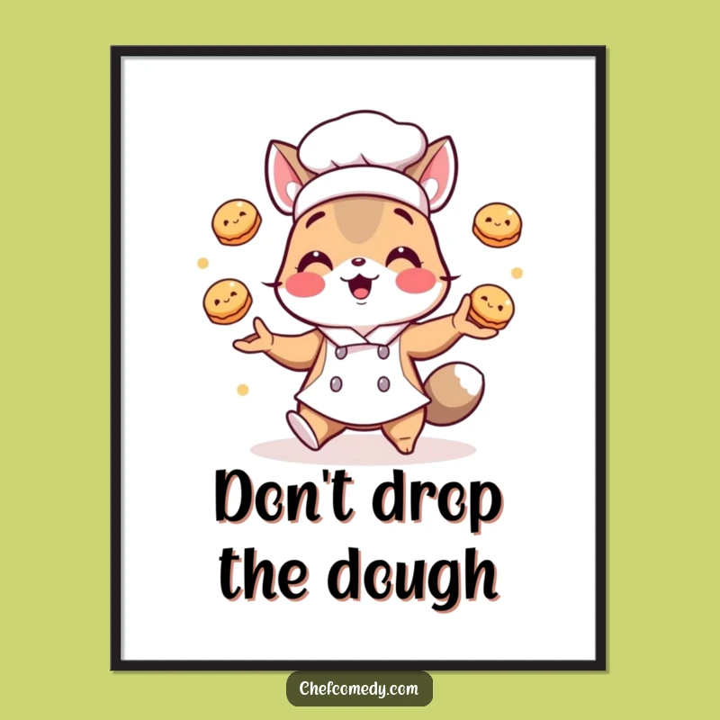 Funny Chef Animal Pastry Digital Print: Instant Download Art for Kitchens