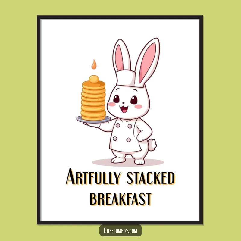 Instant Funny Bunny Chef Art: Adorable Kawaii Pancakes for Digital Decor