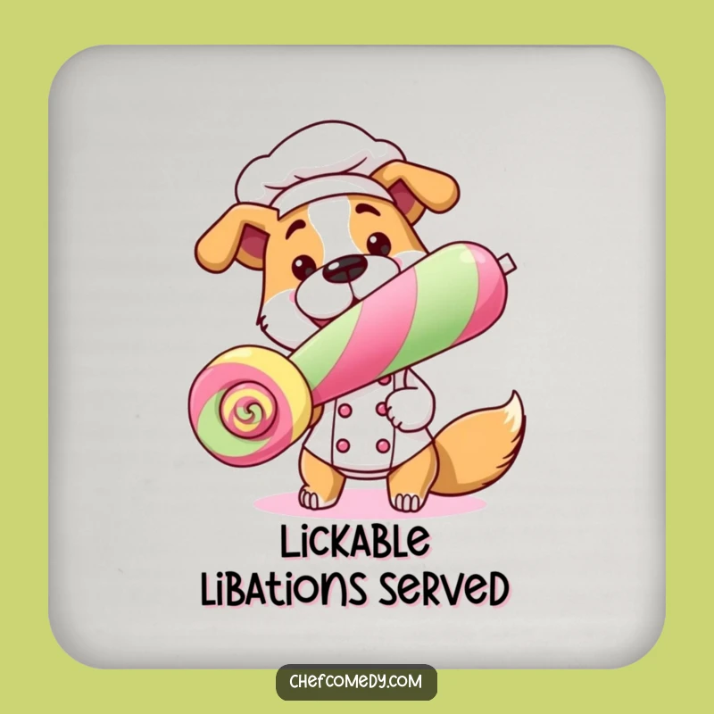 Funny Dog Chef Coasters: Protect Surfaces with Sweet Humor, Gift Set!