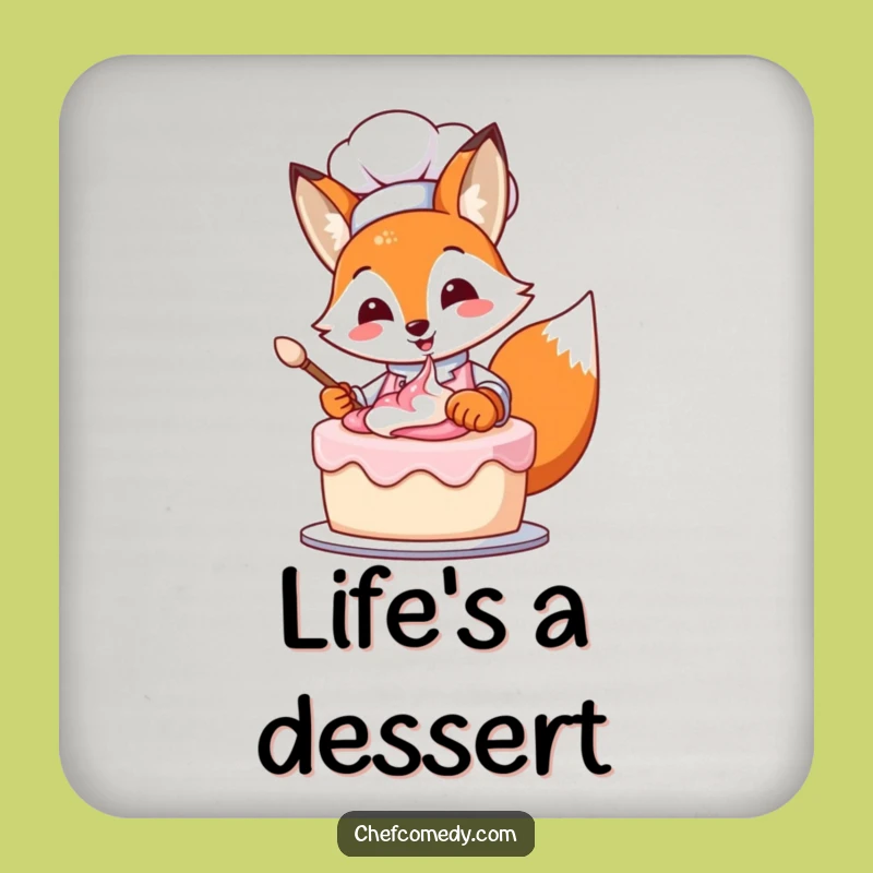 Funny Fox Chef Drink Coaster Set: Protect Surfaces with Culinary Charm