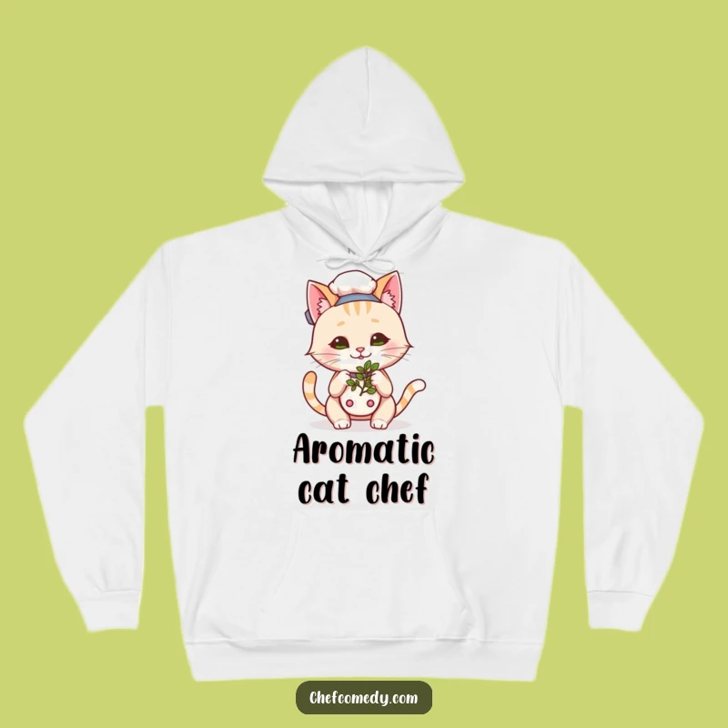 Cozy Funny Kawaii Cat Chef Hoodie: Stay Warm While Enjoying Aromatic Delights