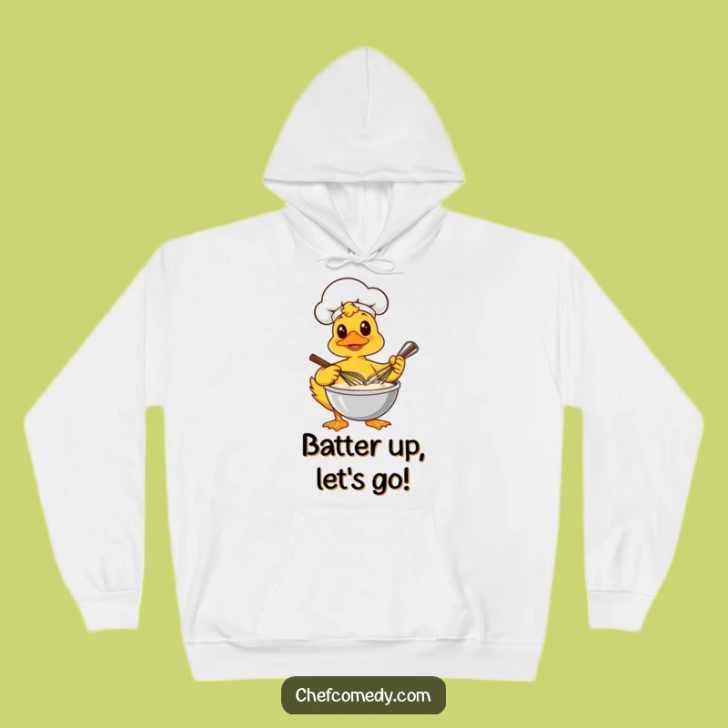 Funny Duck Chef Whisking Hoodie - Cozy & Hilarious Gift Idea