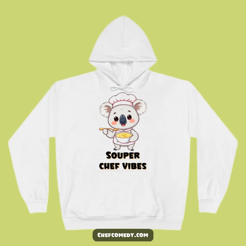 Funny Koala Chef Hoodie: Cozy Chef with Spoon, a Warm and Funny Gift for Everyone