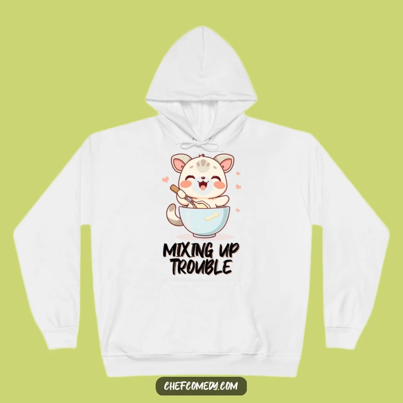 Funny Whisking Animal Batter Hoodie: Cozy Up with Baking Vibes