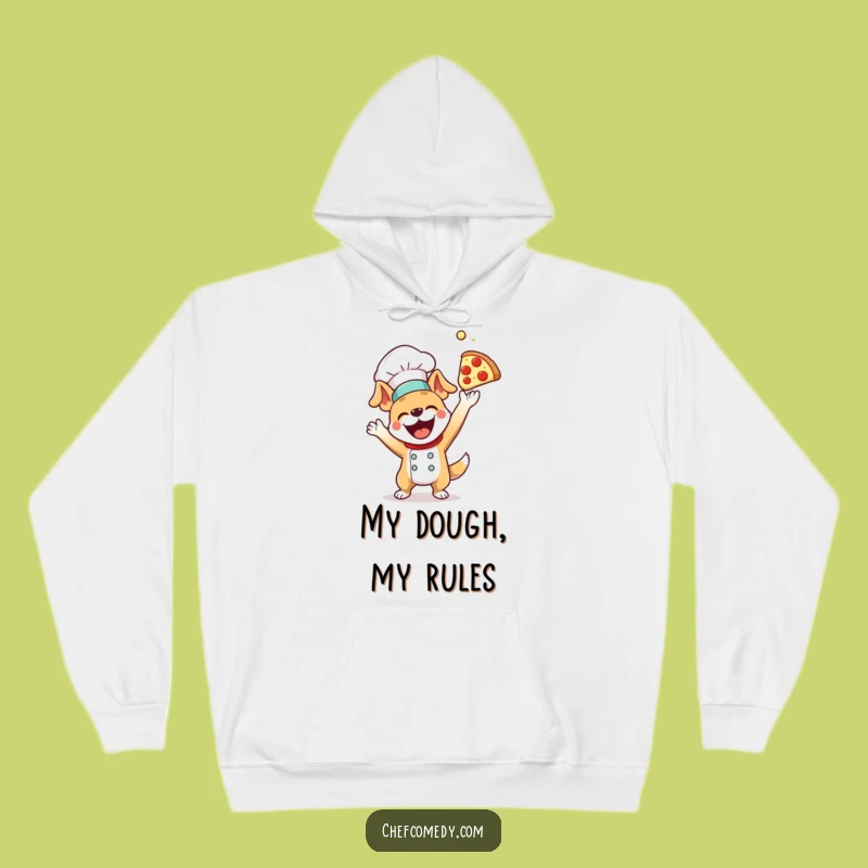 Cozy Funny Dog Chef Pizza Dough Hoodie - Warm & Whimsical Gift