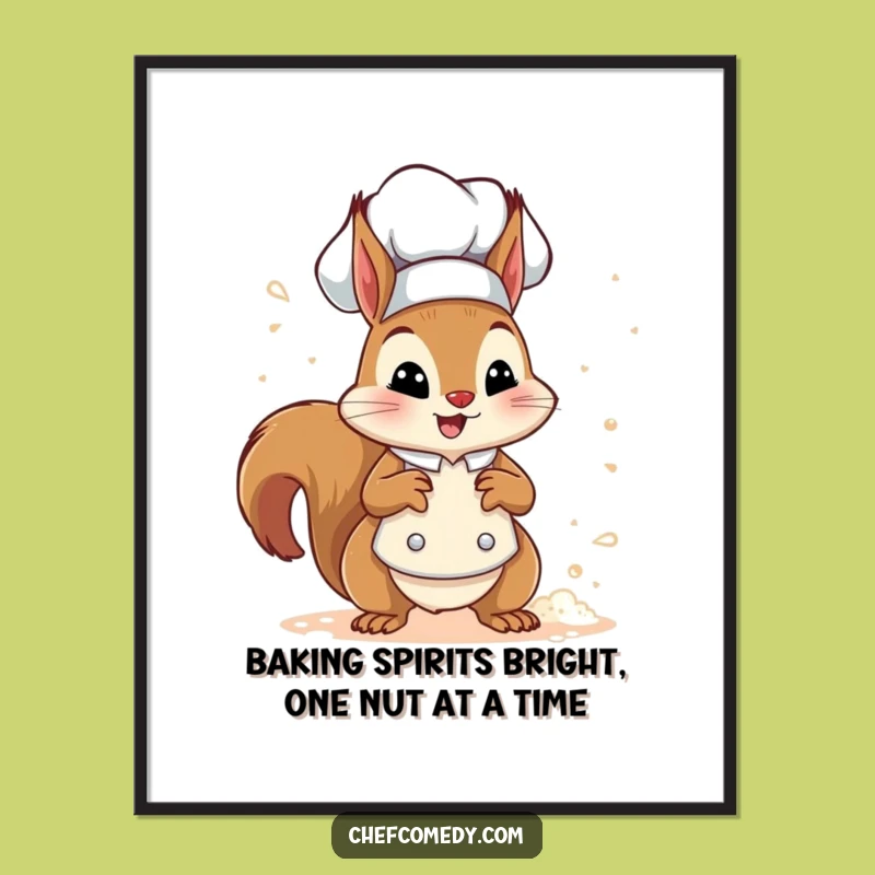 Free Printable Squirrel Chef Wall Art: Funny Downloadable Decor for Kitchen Lovers