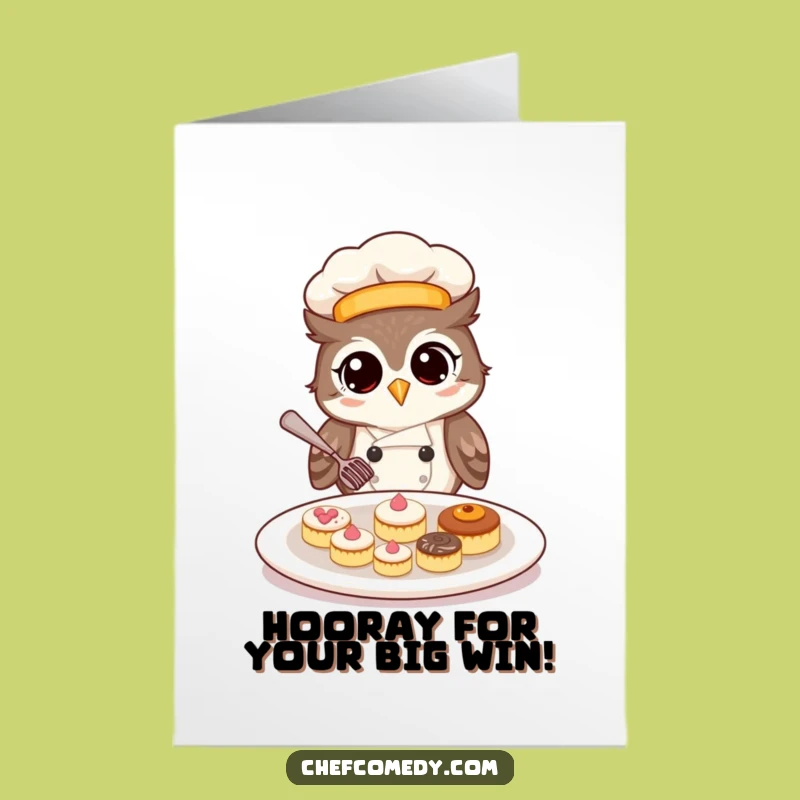 Free Printable Owl Chef Congrats Card - Smart Downloadable