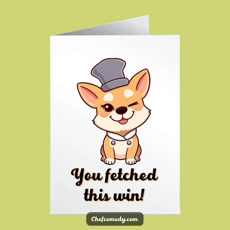 Free Printable Dog Chef Congrats Card: Humorous Downloadable Gift for Clever Success!