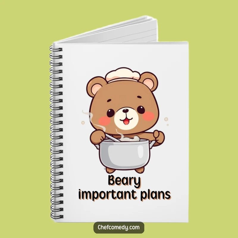 Funny Bear Chef Notebook: Jot Down Jokes & Recipes, Great Gift!