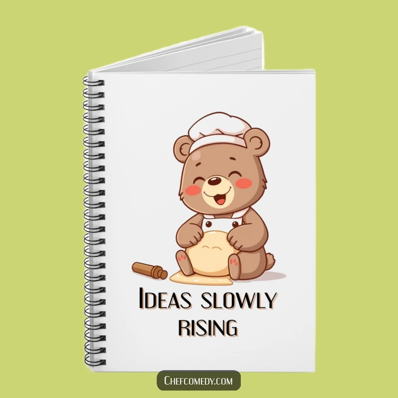 Funny Bear Chef Dough Notebook: Journal Your Bakes, Giggling Baker, Perfect Funny Gift