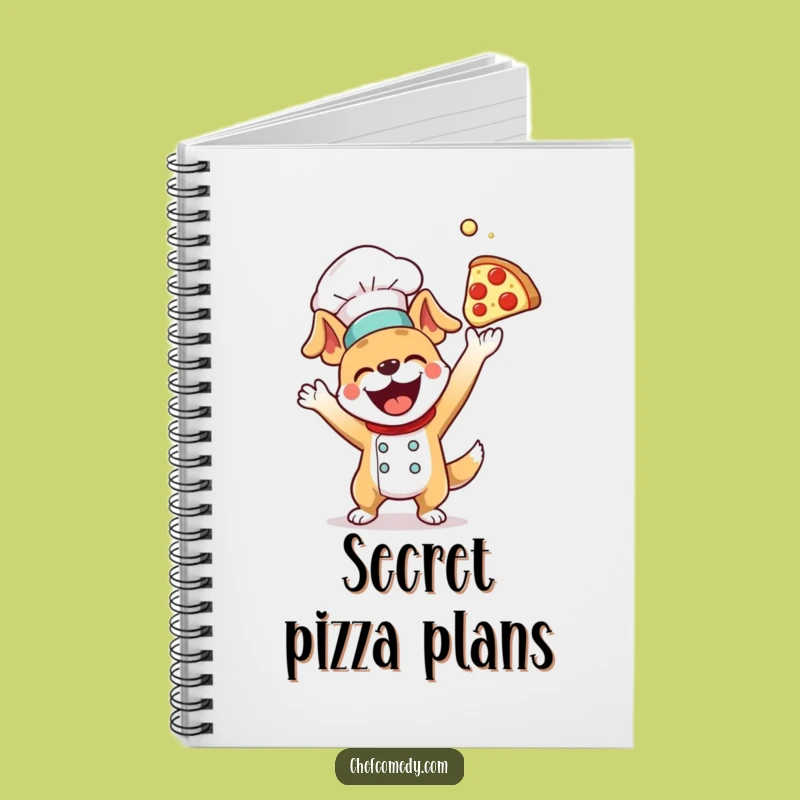 Funny Dog Chef Pizza Dough Notebook - Write Recipes with Joy Gift