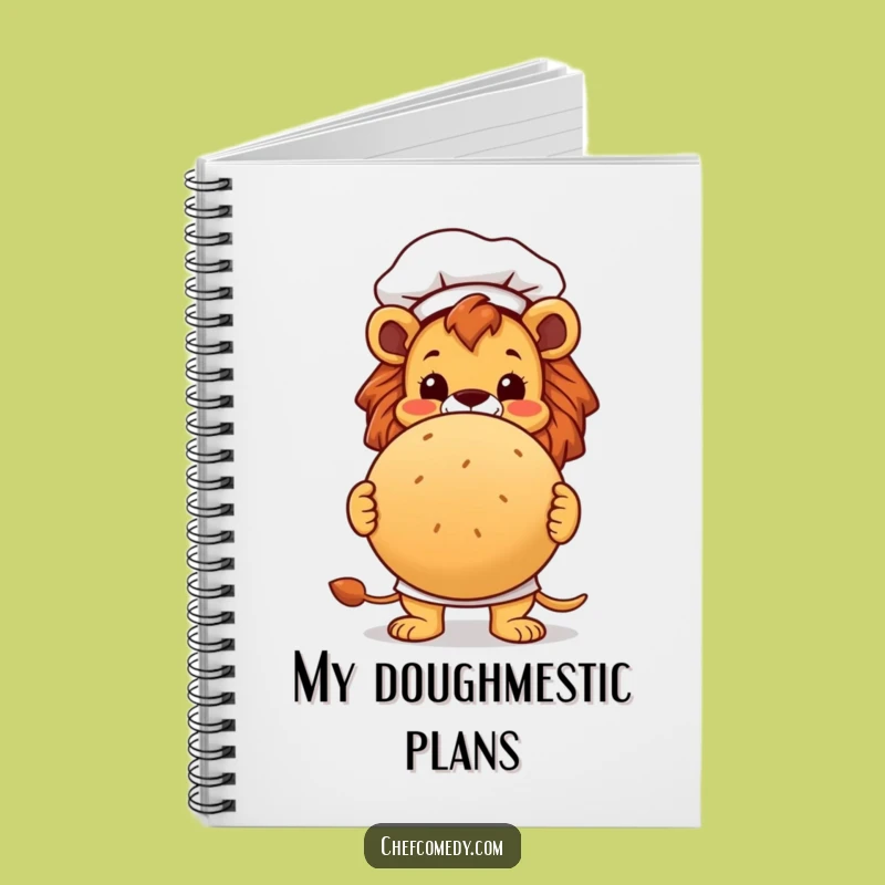 Funny Lion Chef Notebook: Jot Down Recipes with This Hilarious Baker, Great Gift