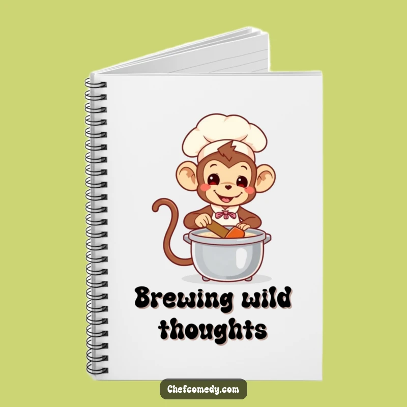 Funny Monkey Chef Notebook: Playful Stirrer of Pot, Journaling Fun Gift
