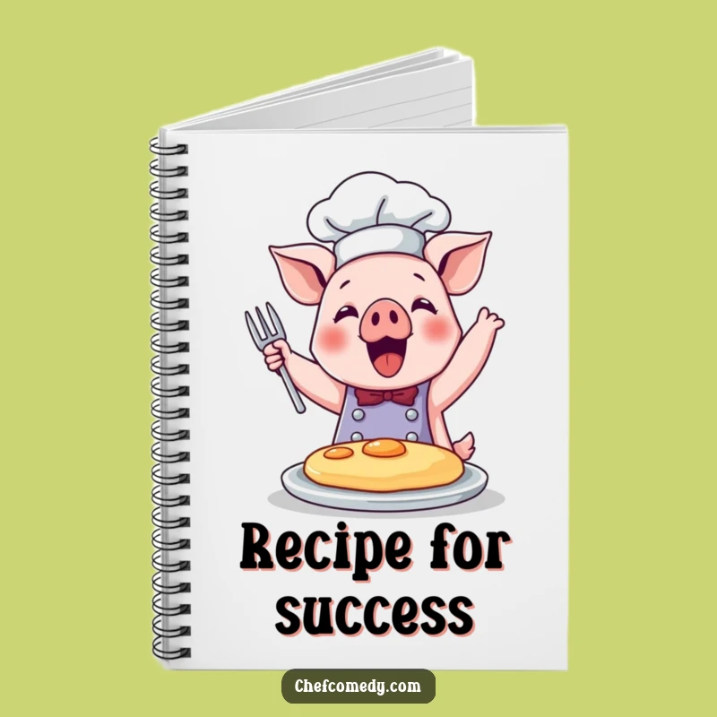 Funny Pig Chef Pancake Notebook: Jot Down Recipes, Joyful Cooking, Perfect Funny Gift