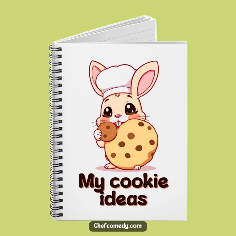 Funny Rabbit Chef Notebook: Cookie Recipe Journal, a Sweet and Funny Gift for Notes