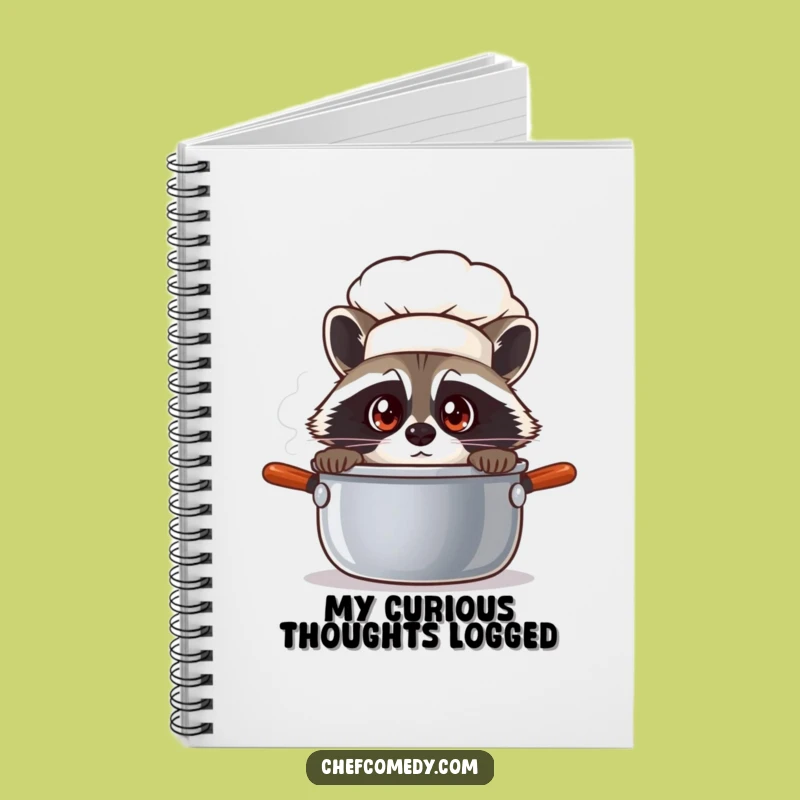 Funny Raccoon Chef Notebook - Jot Down Secrets with Culinary Flair