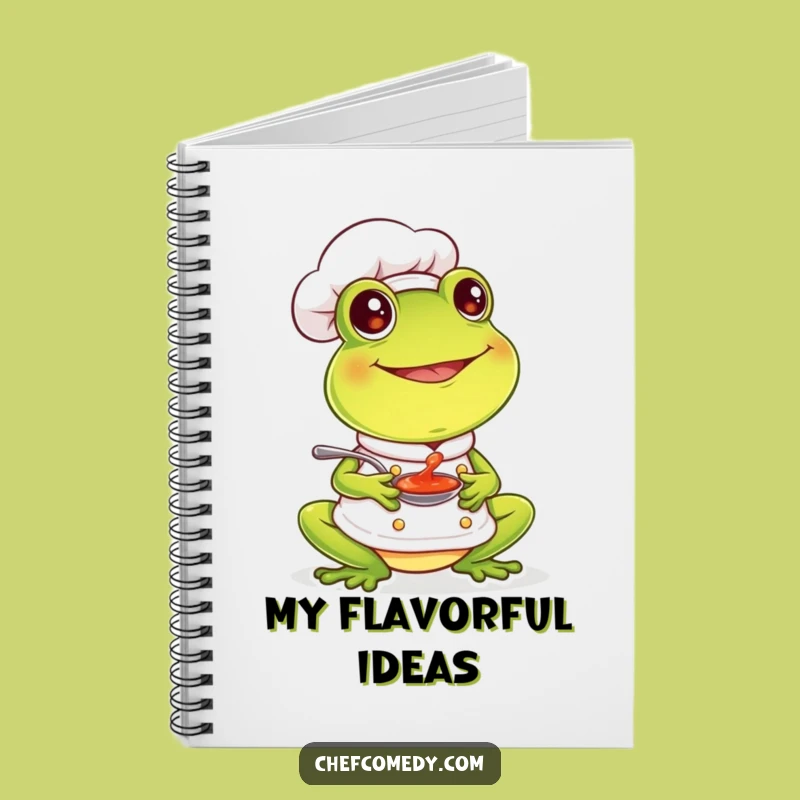 Funny Frog Chef Notebook - Jot Down Happy Thoughts with Culinary Joy