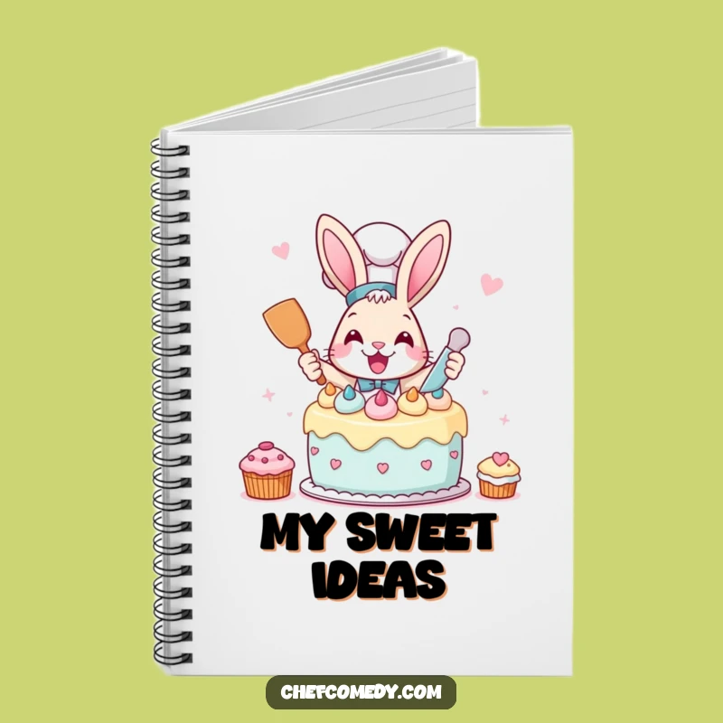 Funny Rabbit Chef Notebook: Jot Down Sweet Recipes, Great Gift!