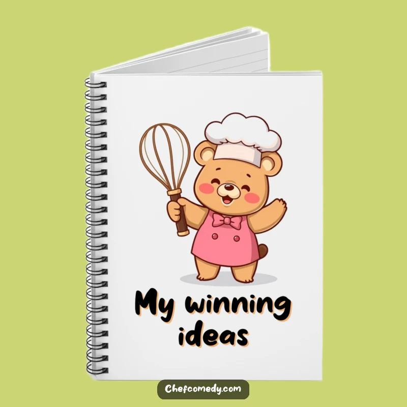 Funny Kawaii Bear Chef Notebook: Record Your Victories with Pride