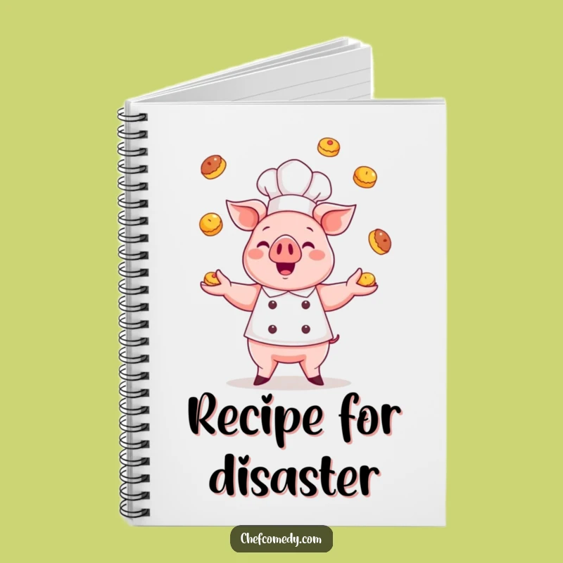 Funny Kawaii Pig Chef Notebook: Pastry Juggling Journal for Bakers