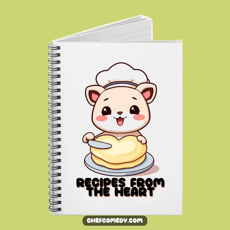 Funny Chef Animal Heart Pancake Notebook: Jot Down Delicious Ideas