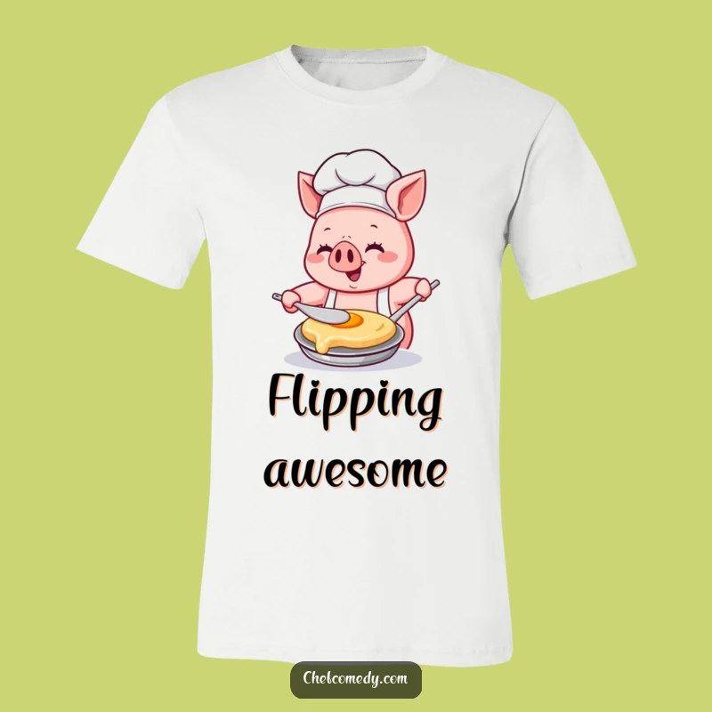 Funny Kawaii Pig Chef T-Shirt: Wear Your Culinary Concentration