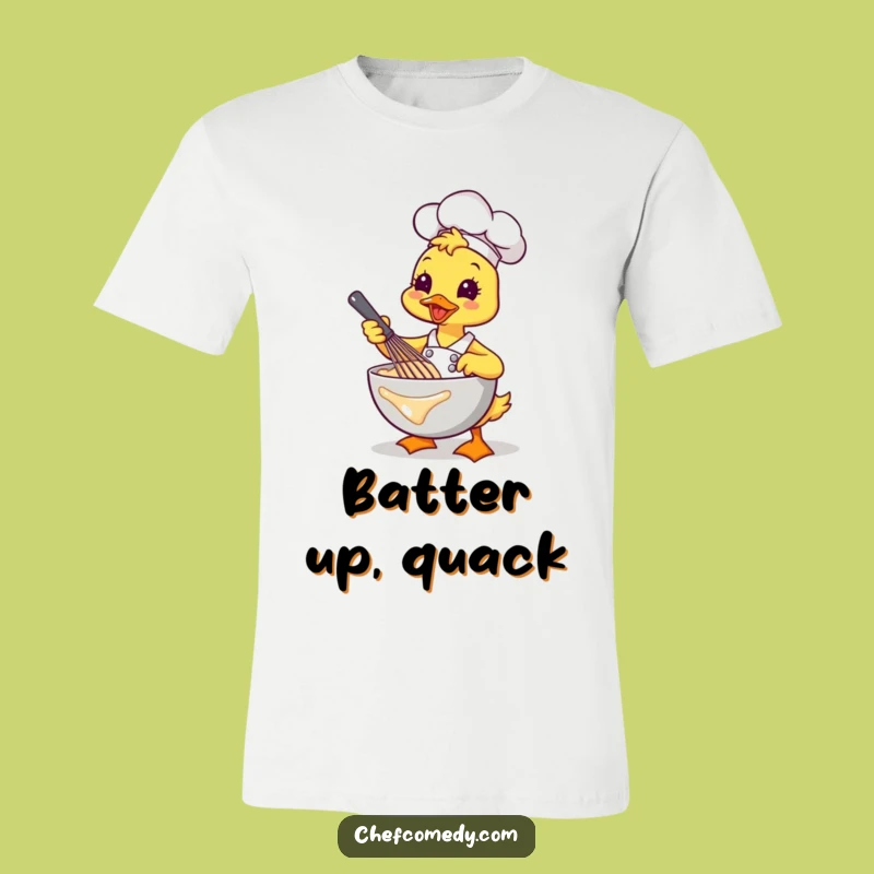 Funny Kawaii Duck Chef T-Shirt: Show Off Your Whisking Skills with Joy