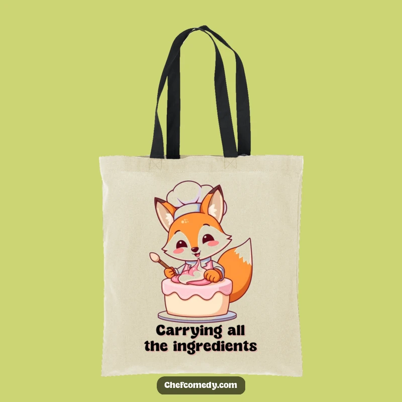 Funny Fox Chef Tote Bag: Carry Your Goods with Culinary Comedy